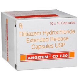 Angizem CD 120 mg  - Diltiazem - Sun Pharma, India