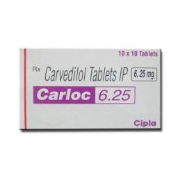 Carloc 6.25 mg  - Carvedilol - Cipla, India