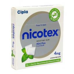 Nicotex 4 mg  - Nicotine - Cipla, India