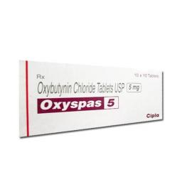Oxyspas 5 mg  - Oxybutynin - Cipla, India