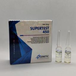 Supertest 450 (Genetic) - Testosterone Acetate - Genetic Pharmaceuticals